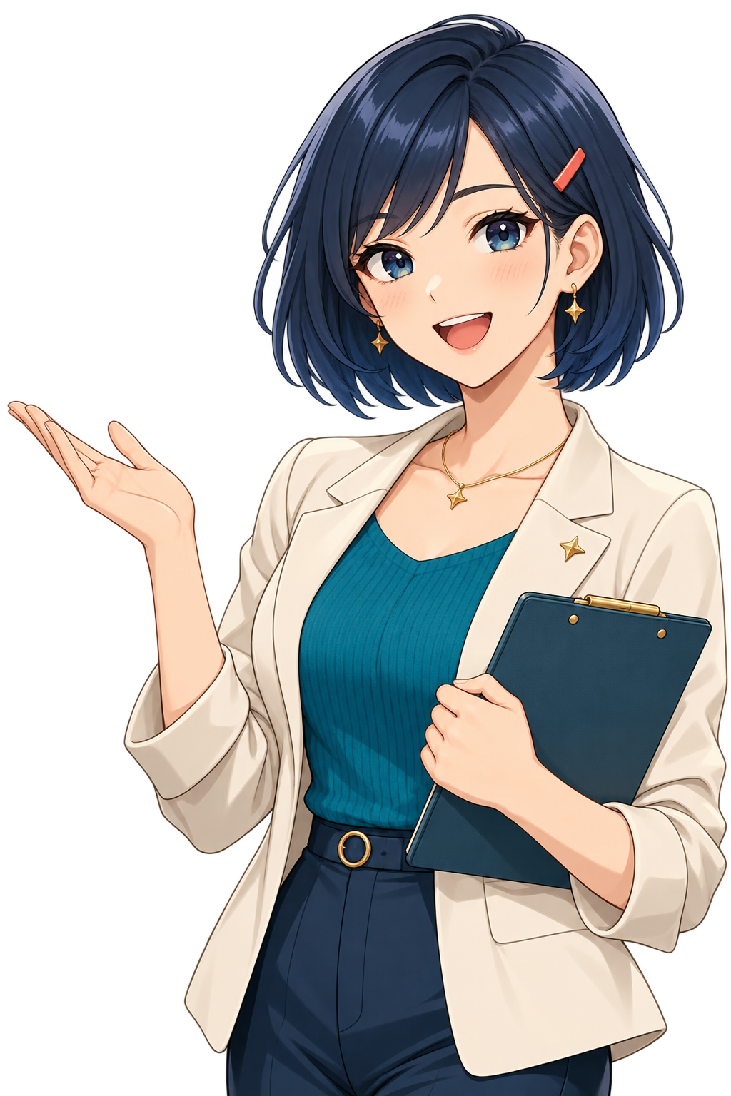 比較ポイントを紹介する編集部キャラクター、ミル